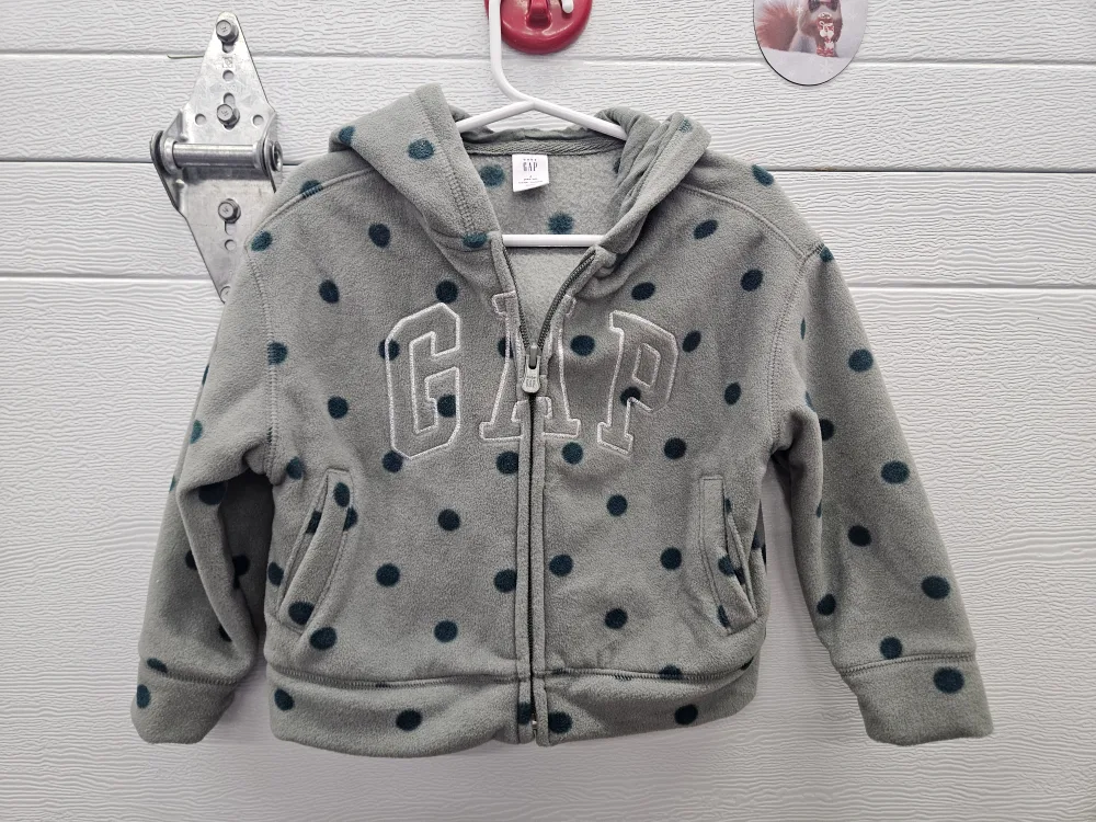GAP Kids Grey Fleece Hoodie, Size 4 thumbnail