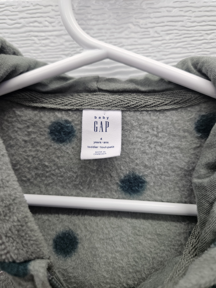 GAP Kids Grey Fleece Hoodie, Size 4 - photo 2
