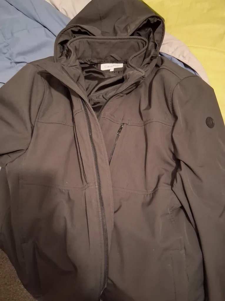 Calvin Klein XXL Olive Green Hooded Jacket