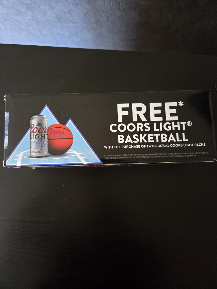 Coors Light Basketball Promo Item
