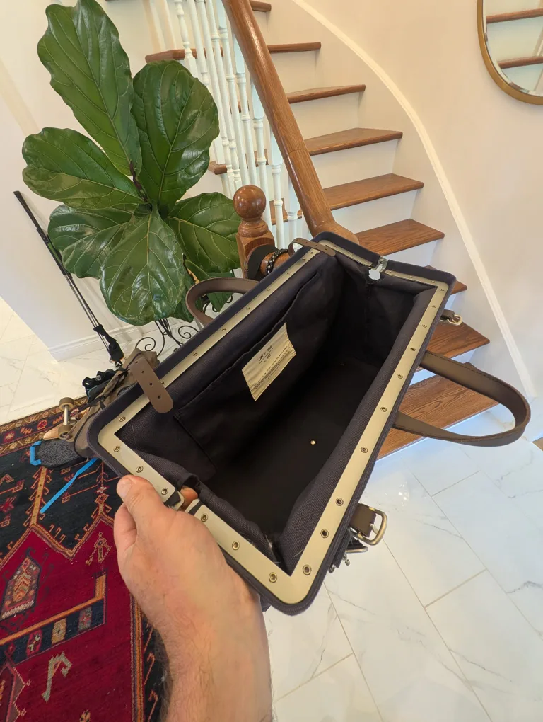 Line of Trade Navy Canvas Weekender duffle bag image indicator(5)