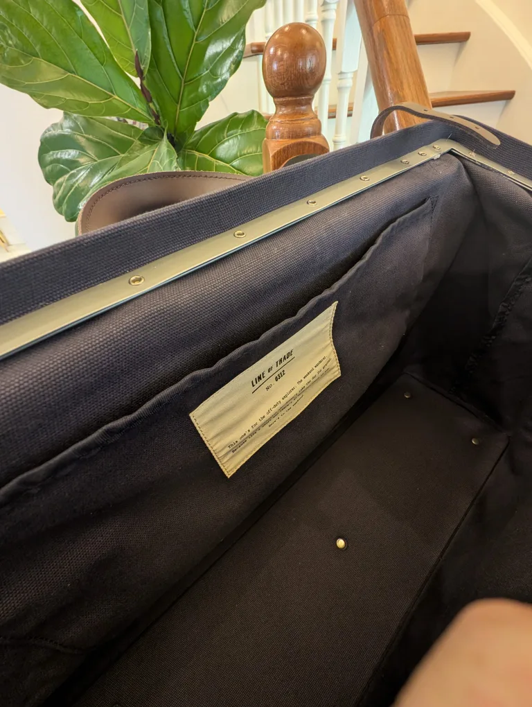 Line of Trade Navy Canvas Weekender duffle bag image indicator(6)