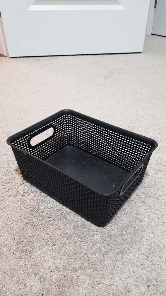 Black Plastic Storage Basket (2 available) thumbnail