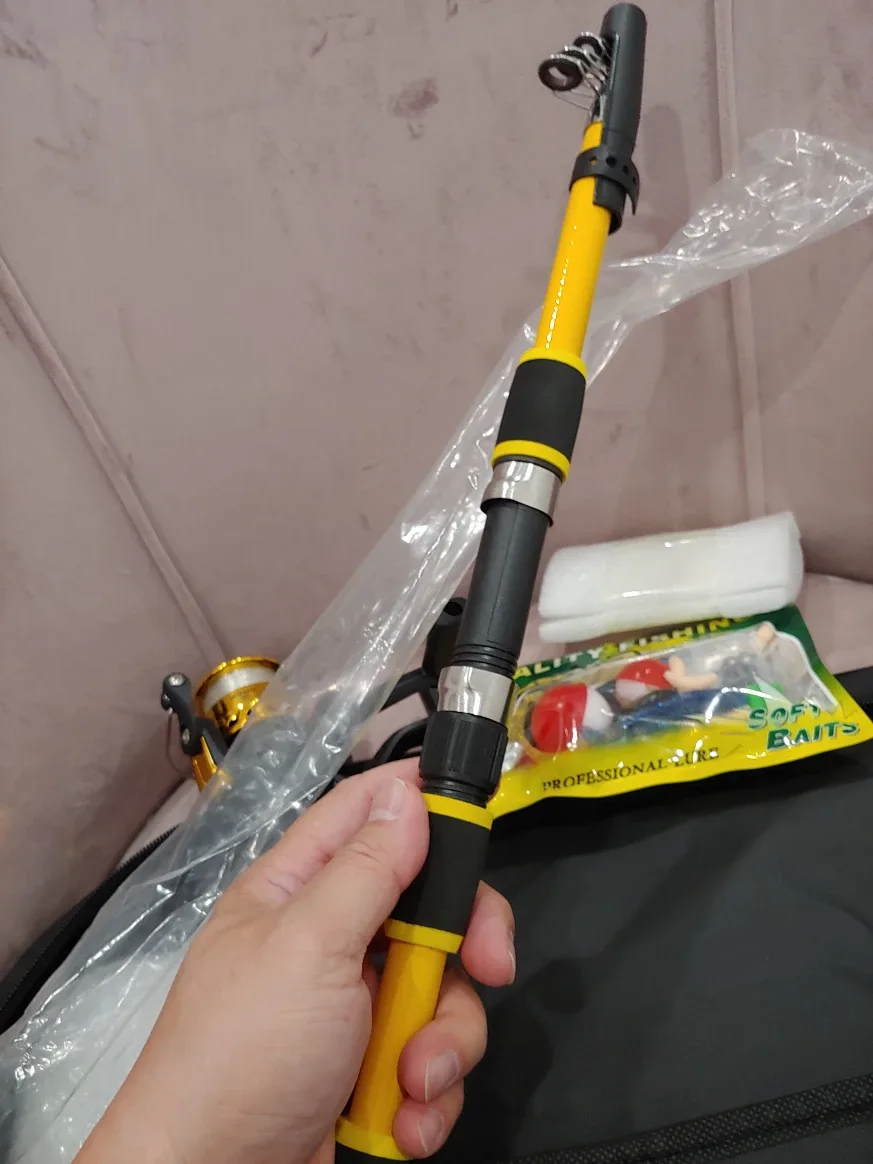 Fishing Rod Combo, NEW, Telescopic, Reel, Line, Carrying Bag image indicator(10)