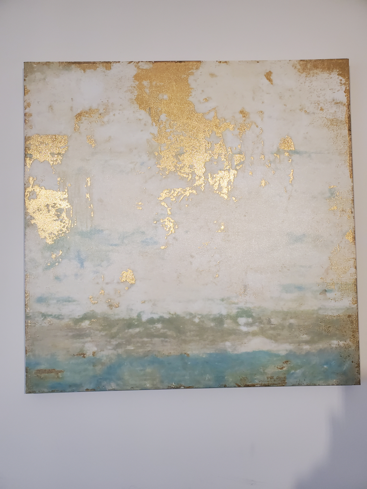 Gold and sky blue picture frame - photo 2