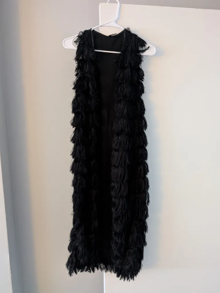 Fringe Vest - Black thumbnail