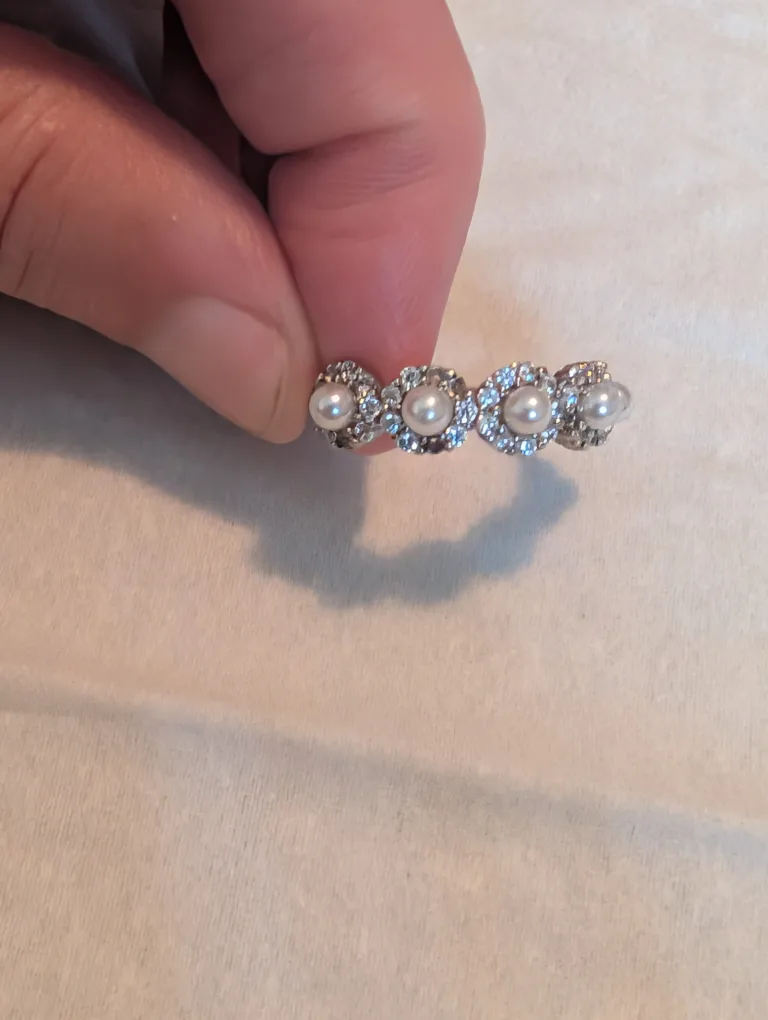 Adjustable Pearl Ring 925 thumbnail