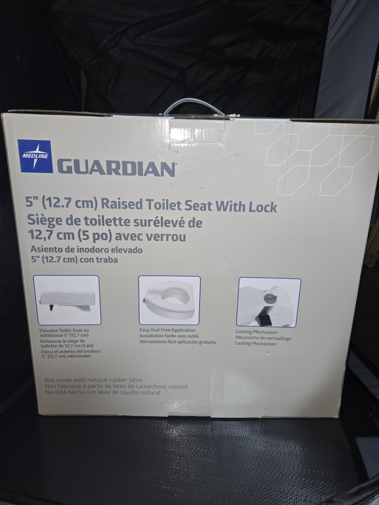 Medline Guardian 5" Raised Toilet Seat With Lock - photo 2