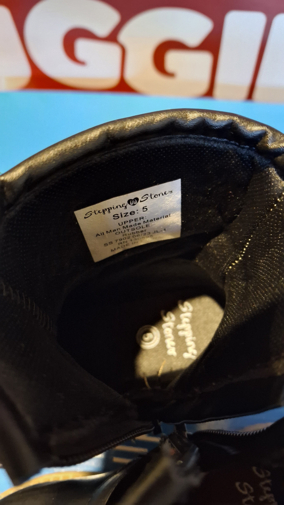 Stepping Stones Black Boots - Size 5 - photo 3