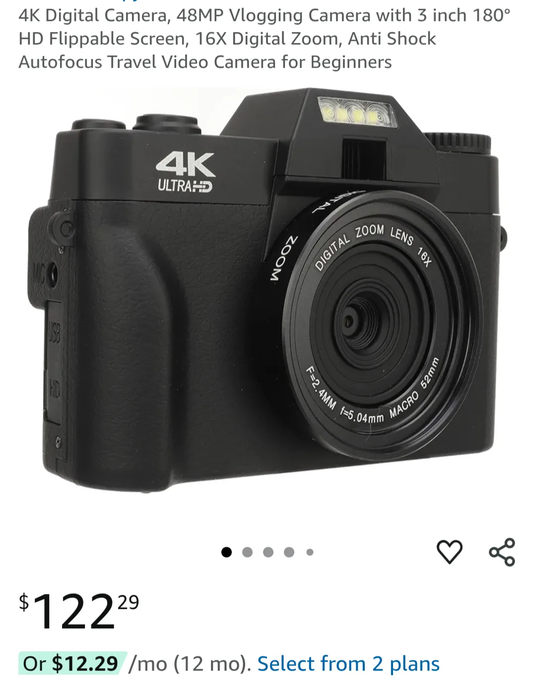 Digital 4K Ultra HD Camera thumbnail