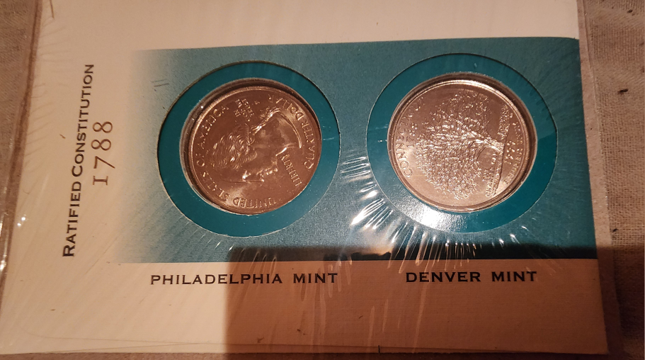 Mixed Lot: James Johnson Card, Coins, armor rings CASH ONLY