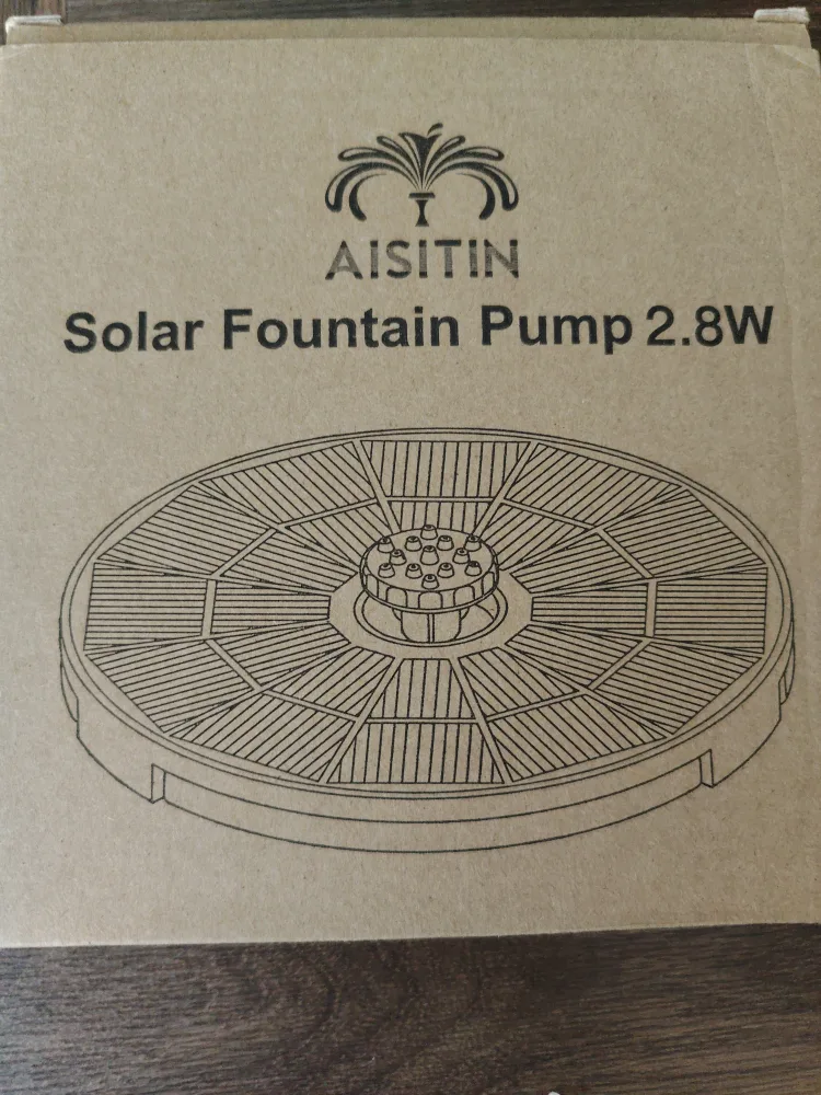 AISITIN 2.8 W Solar Fountain Pump - New in Box! thumbnail