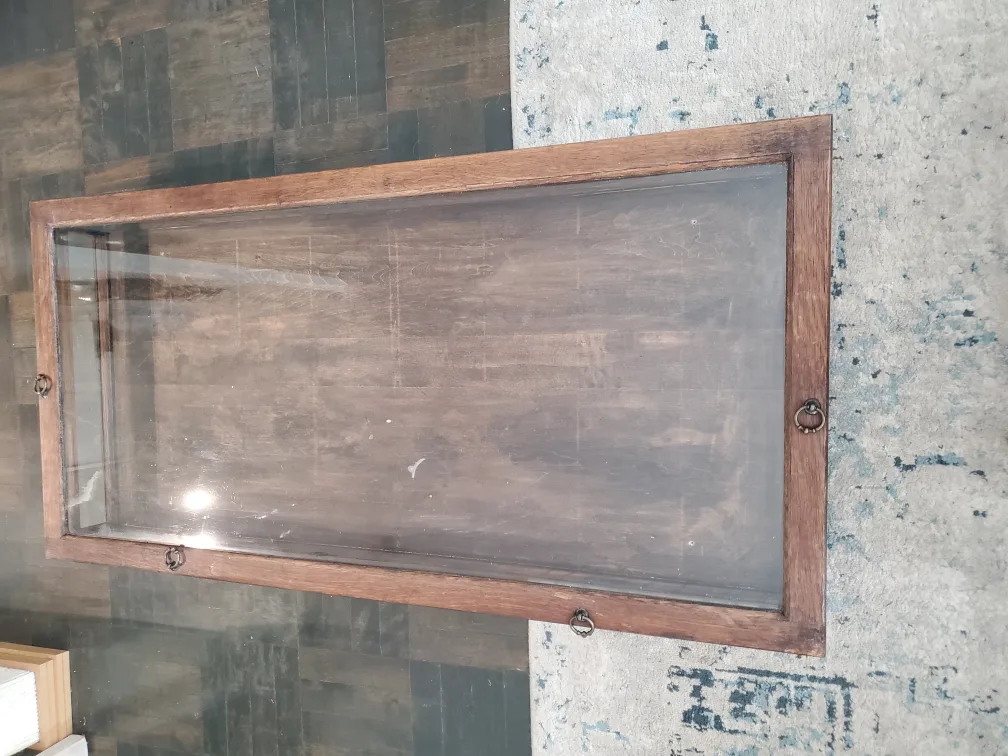 Rare 1930's Hard Wood & Glass Display Table thumbnail
