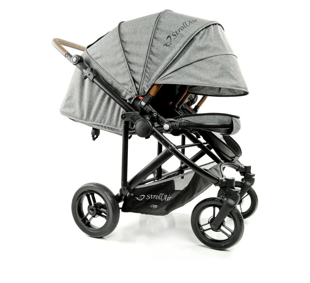 StrollAir Twin Way Double Stroller - Grey thumbnail