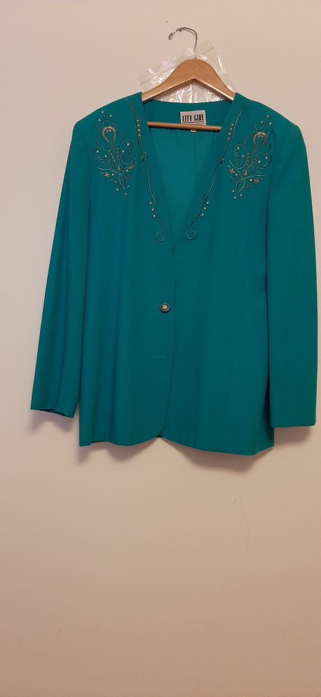 City Girl Teal Blazer - Size 14