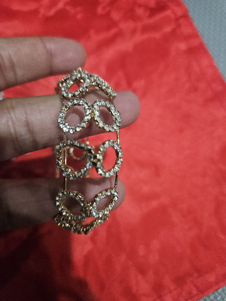 Gold-tone rhinestone bracelet