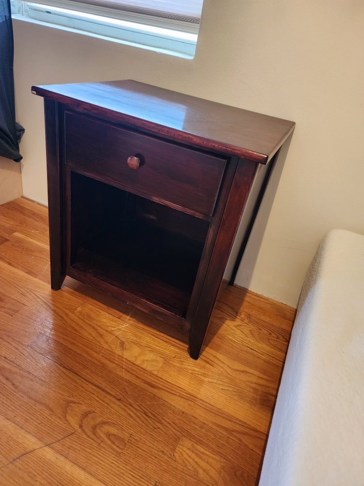 Wooden Nightstand with Drawer