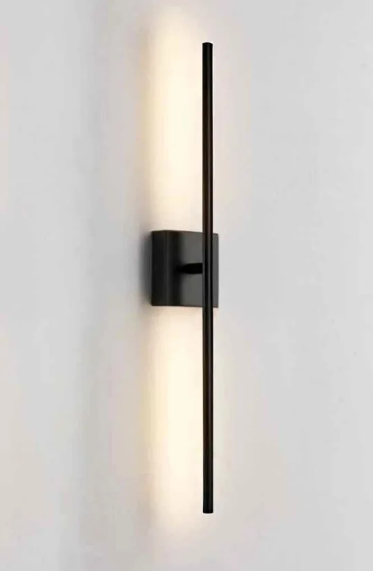 Modern Black LED Wall Sconce - 27.6 inches thumbnail