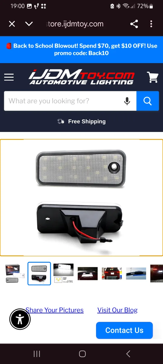 Brand New LED License Plate Light for Santa Fe 2013-2018 image indicator(5)