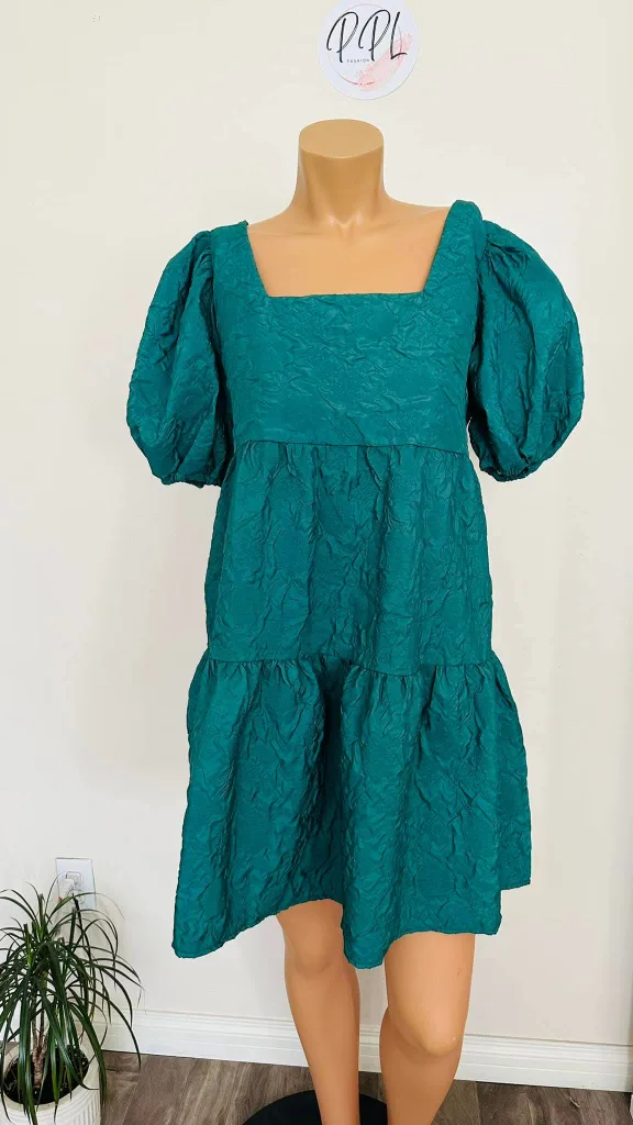 PPL Fashion Puff Sleeve Tiered Mini Dress image indicator(4)