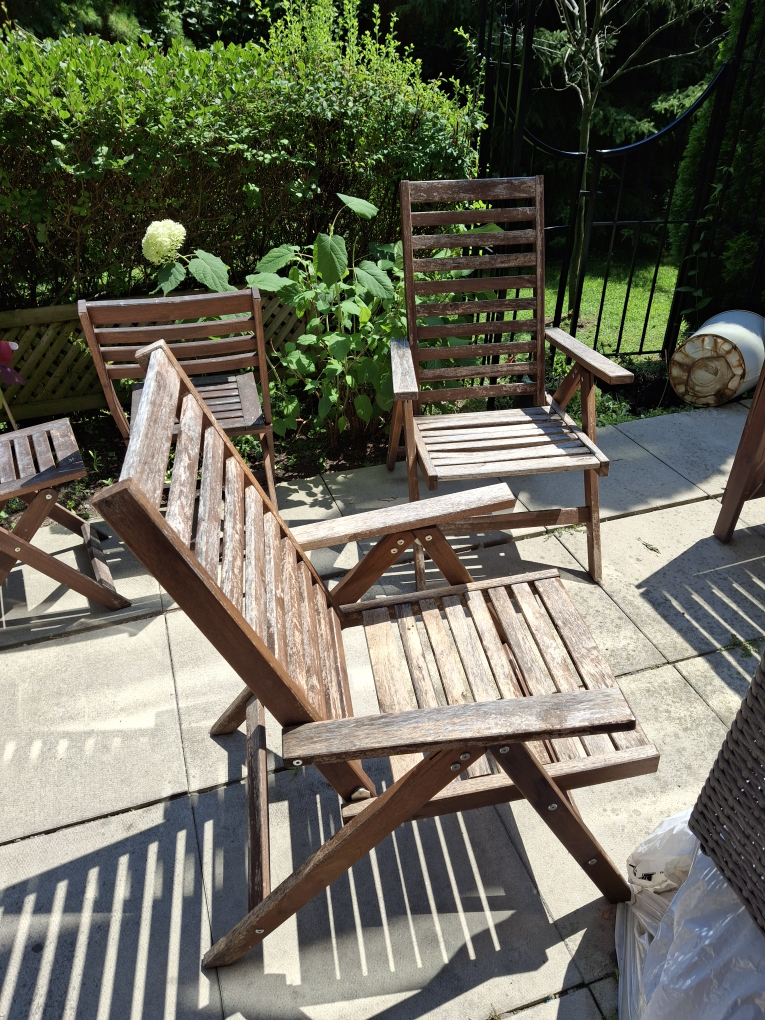 IKEA Reclining/Folding Chairs - Wood Outdoor Furniture