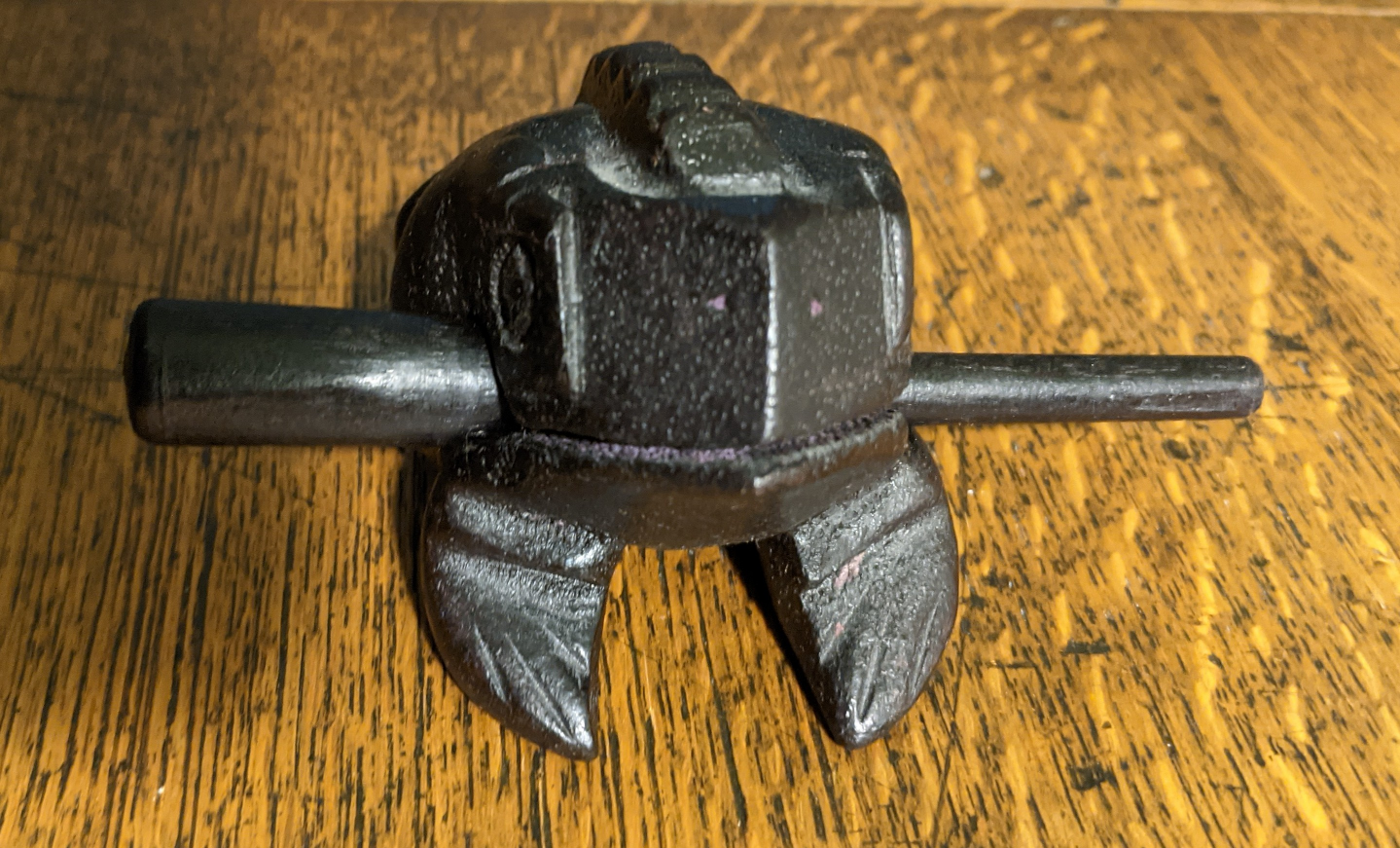 Wooden frog guiro rasp percussion instrument