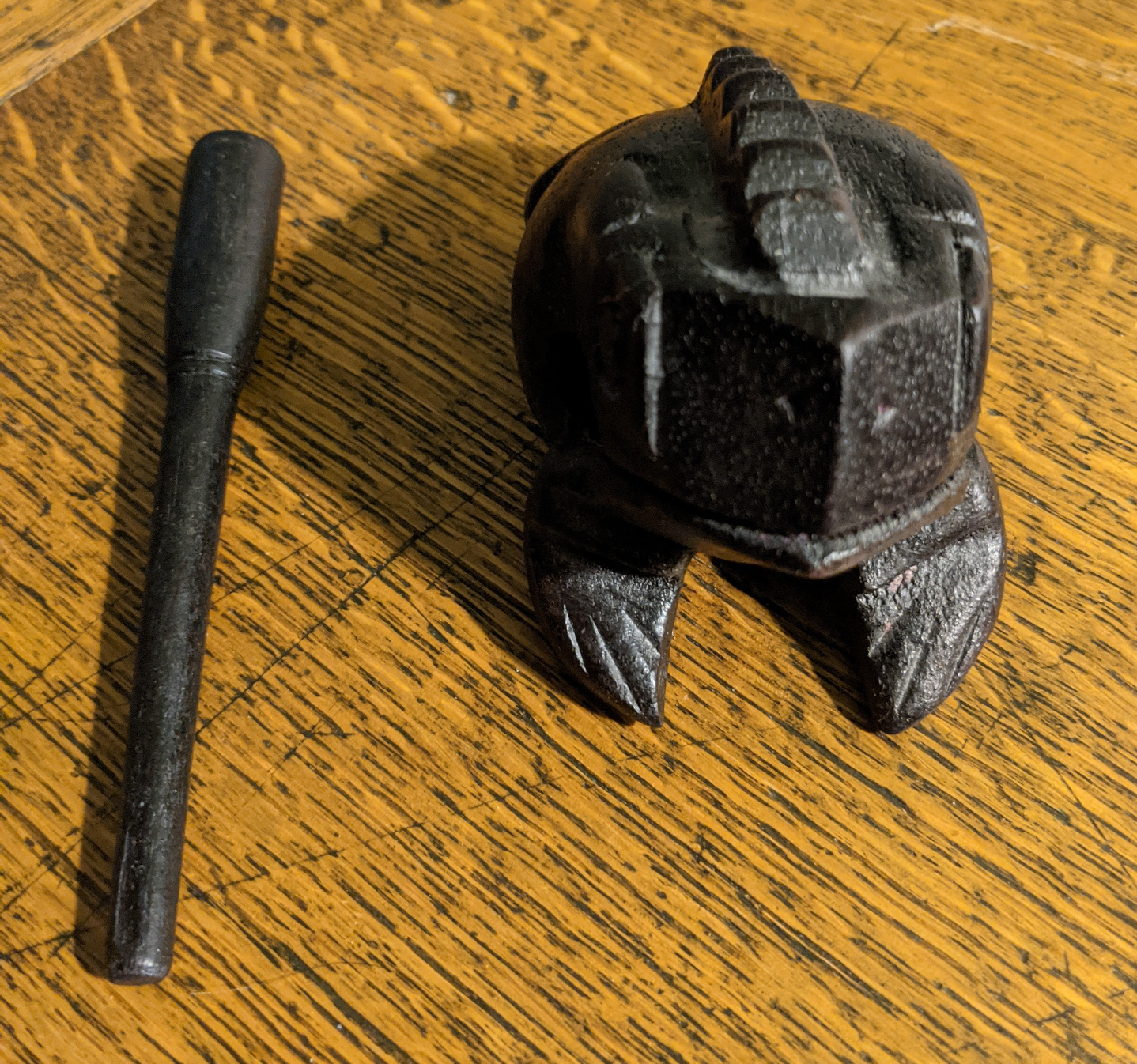 Wooden frog guiro rasp percussion instrument - photo 2