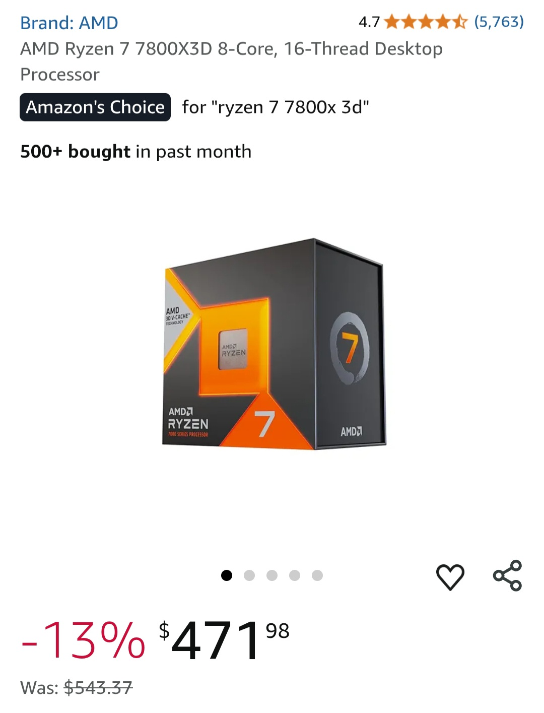 AMD Ryzen 7 7800X3D CPU - photo 3