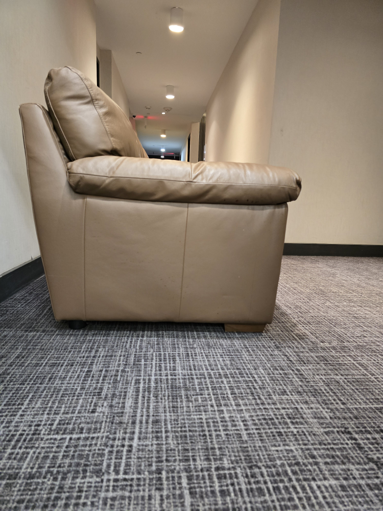 Brown Leather Sofa - photo 2