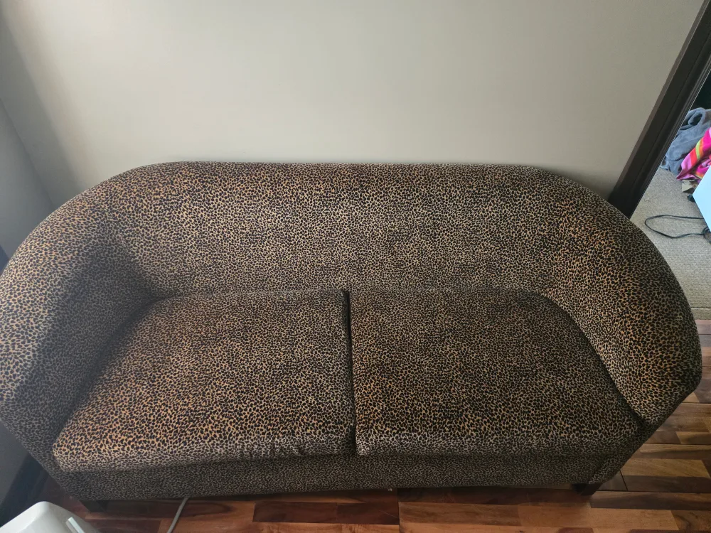 Leopard Print Loveseat Sofa thumbnail