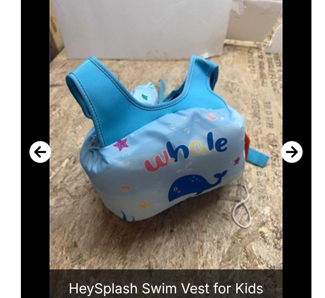 New HeySplash Swim Vest for Kids – Blue Whale – 31 - 66 lbs - photo 2