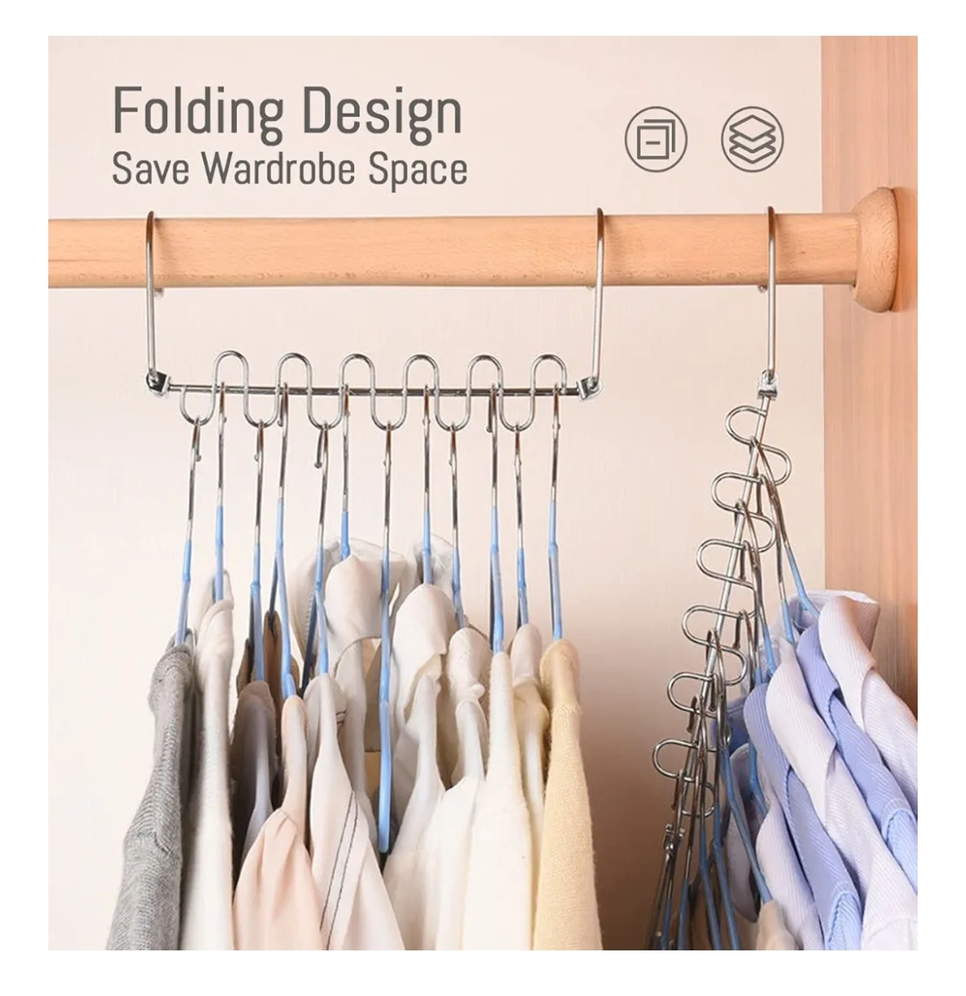 Closet Space Saver – Metal Hanger Organizer