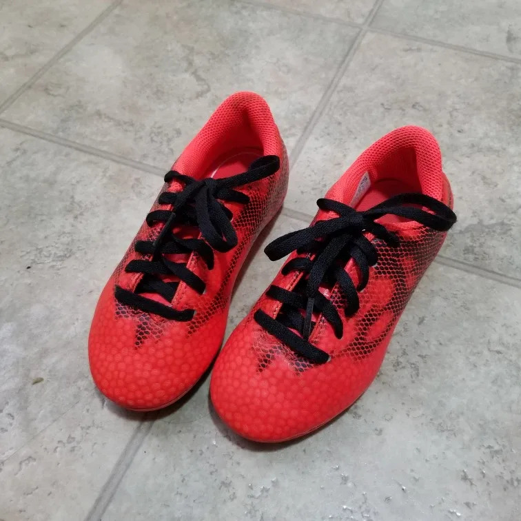Adidas Red Soccer Cleats thumbnail