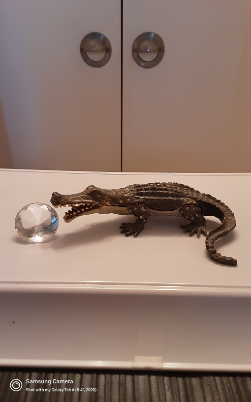 Vintage Crocodile Trinket Box
