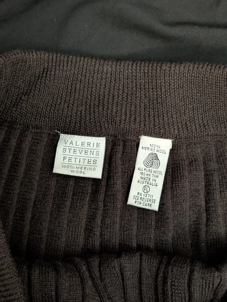 Dark Brown Wool Skirt thumbnail
