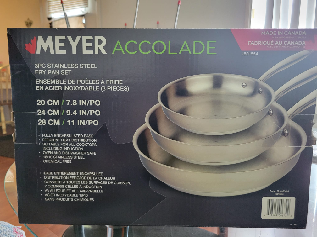 Meyer Accolade 3-Piece Stainless Steel Fry Pan Set