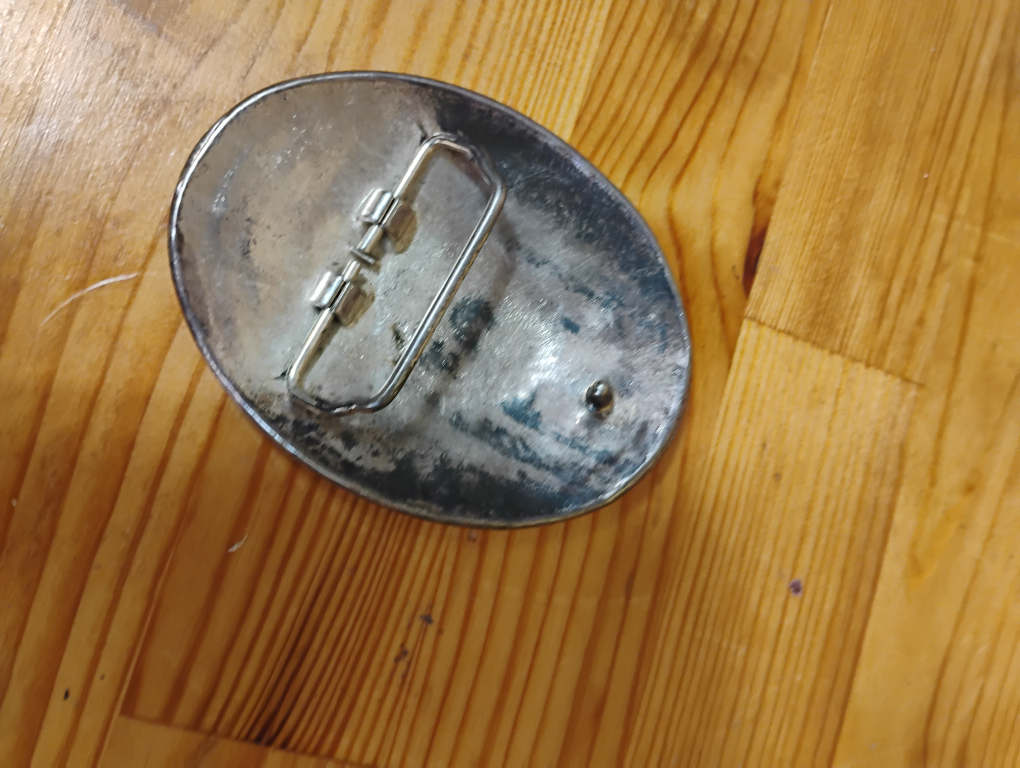 Vintage Silver Tone Belt Buckle - photo 2