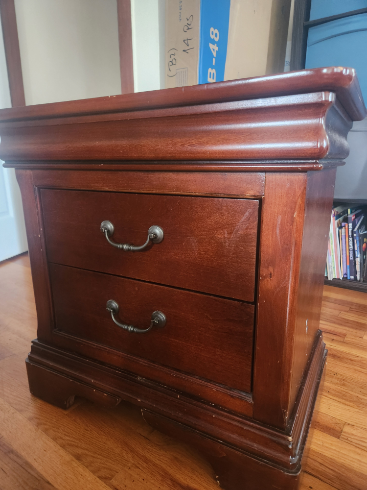 Wooden Nightstand with 2 Drawers - photo 2