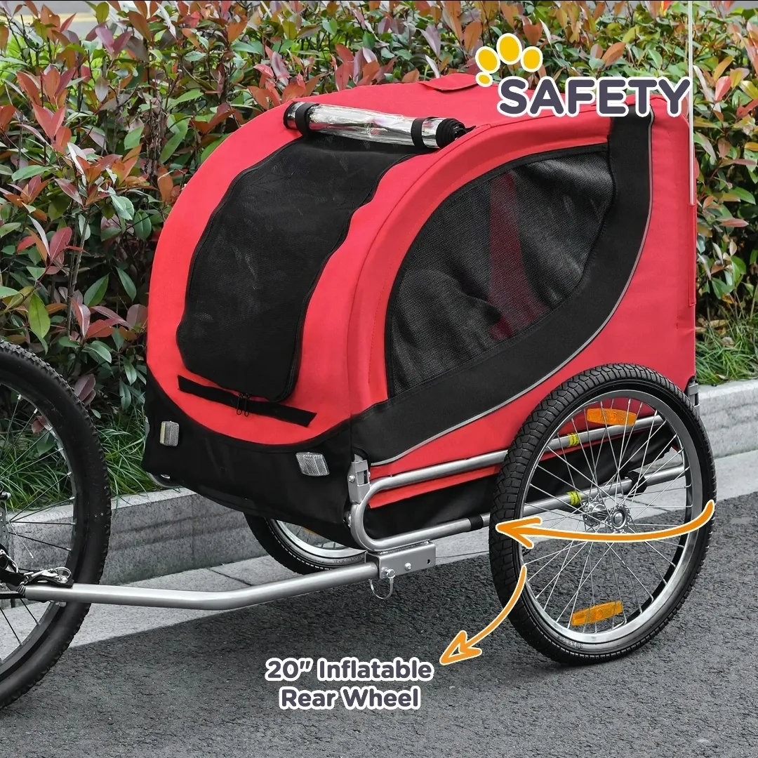 Dog Bicycle Trailer - Red & Black image indicator(6)