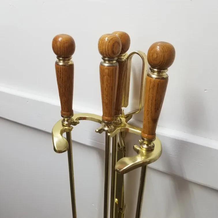 Fireplace Tool Set - Brass Finish image indicator(4)