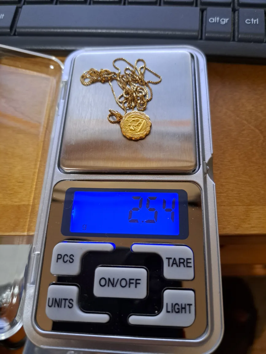14K Gold Necklace with Pendant thumbnail