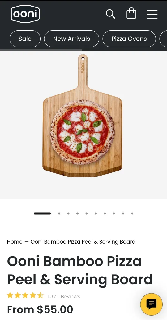 Ooni 14" Bamboo Pizza Peel & Serving Board image indicator(3)