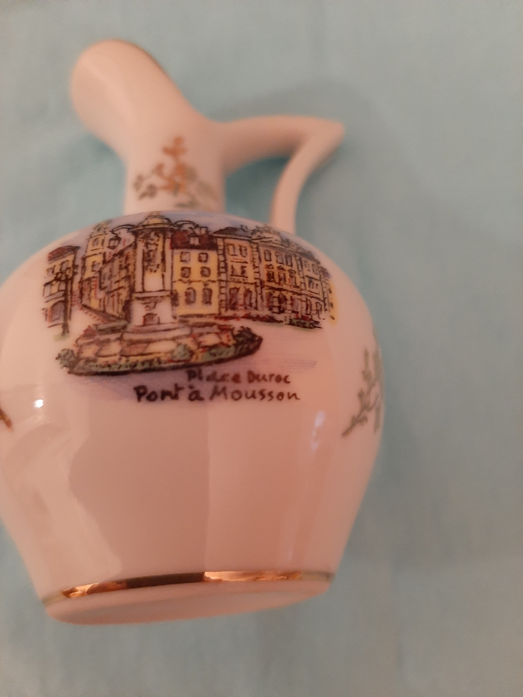 Vintage Mini Porcelain Pitcher - Pont a Mousson