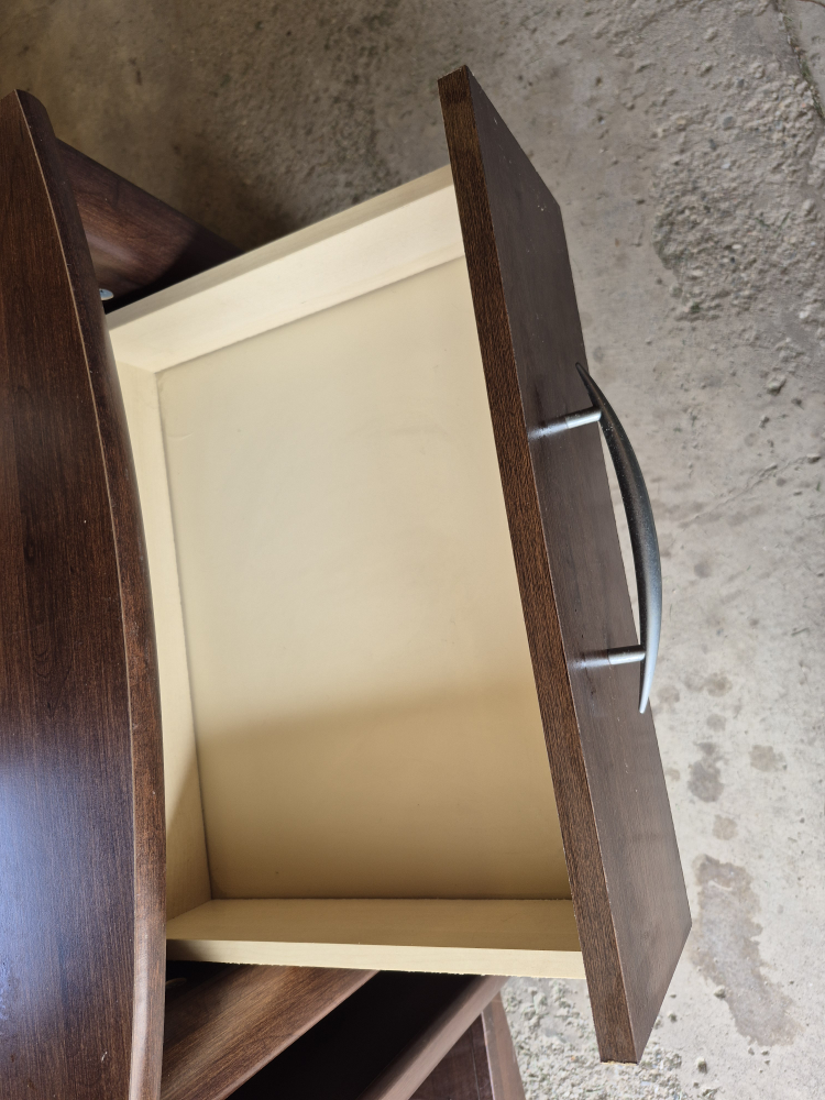 Pair of Brown Wood Nightstands - photo 3