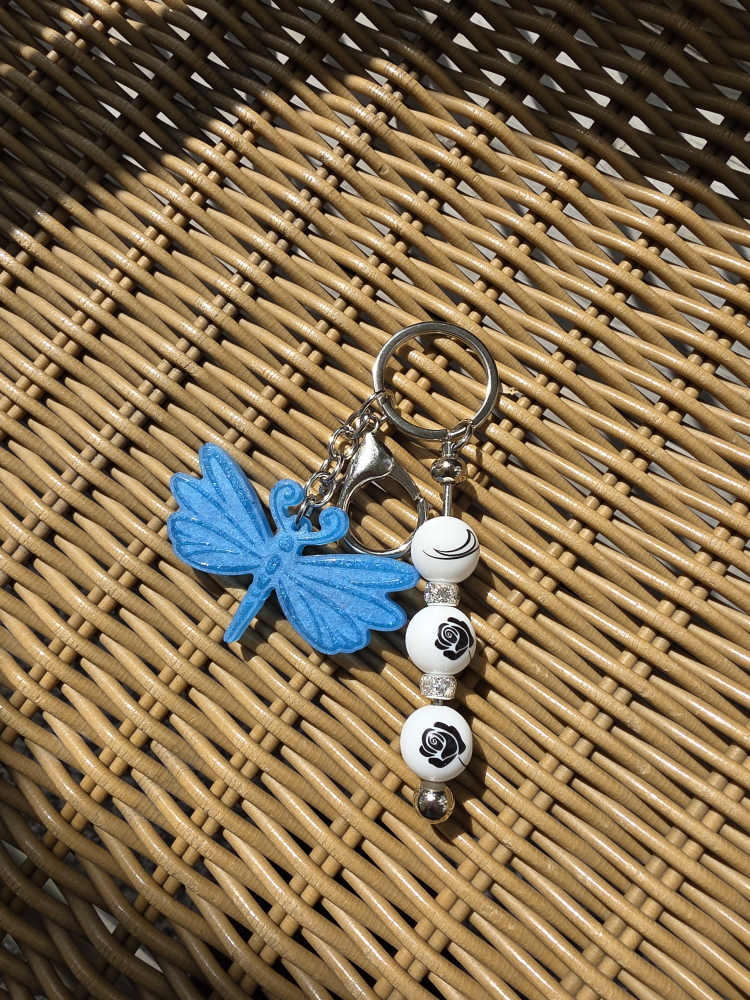 Dragonfly Charm Keychain - Blue - photo 2