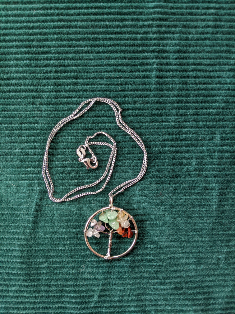 Tree of Life Gemstone Pendant Necklace