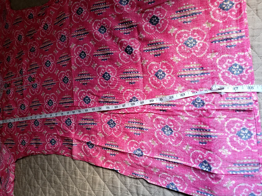 Pink Printed Kurti - Size M image indicator(6)