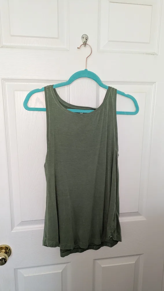 American Eagle Olive Green Tank Top thumbnail