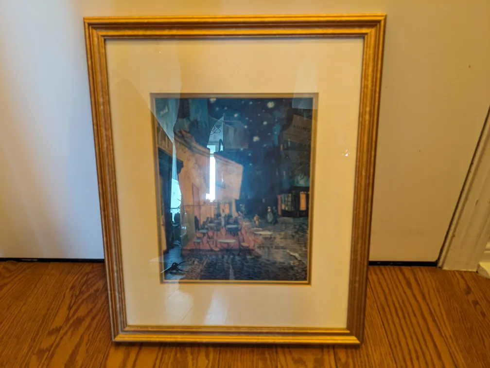 Framed Van Gogh "Cafe Terrace at Night" Print image indicator(2)