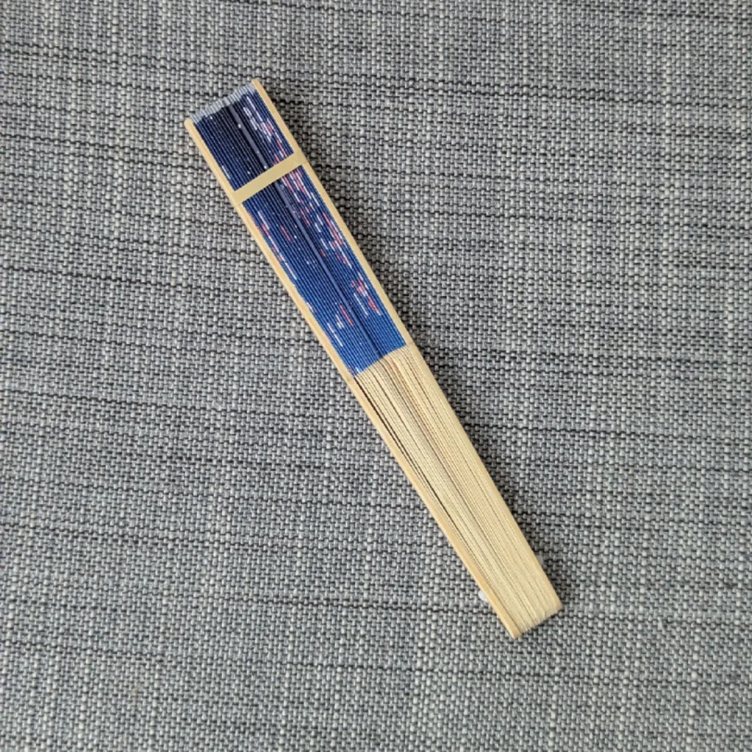 Japanese paper folding fan with Sakura design image indicator(2)